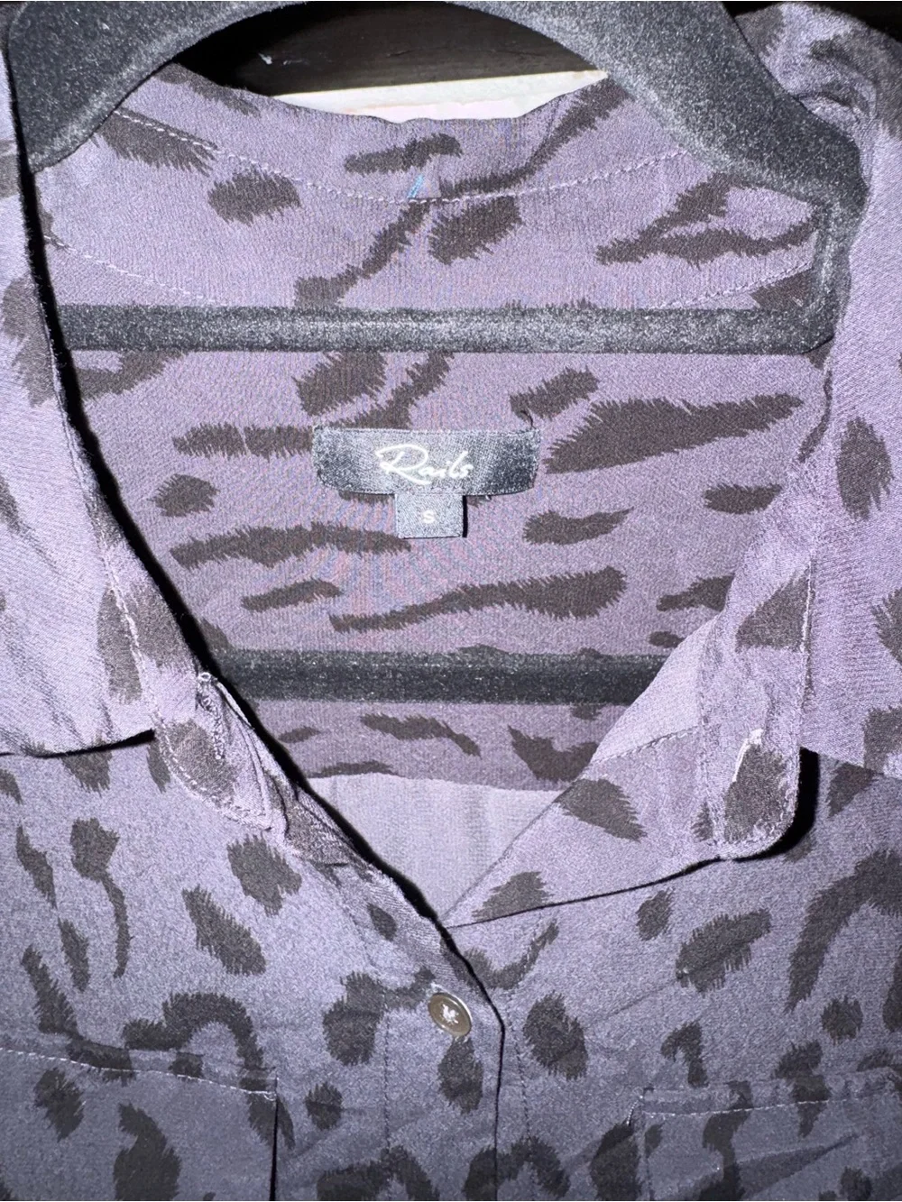 Black Animal Print Shirt Midi Dress - Picture 2 of 7